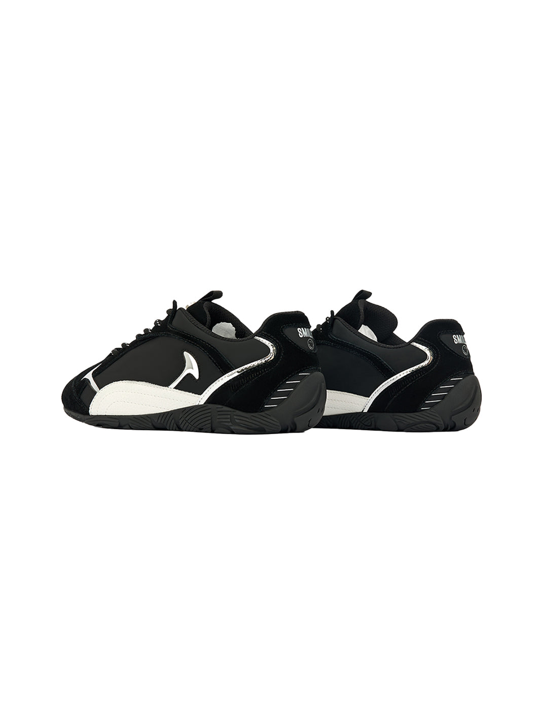 SMILEY | Retro Racing Thin Sole Sneakers-Black - PSYLOS 1, SMILEY | Retro Racing Thin Sole Sneakers-Black, Retro Trainers, SMILEY, PSYLOS 1